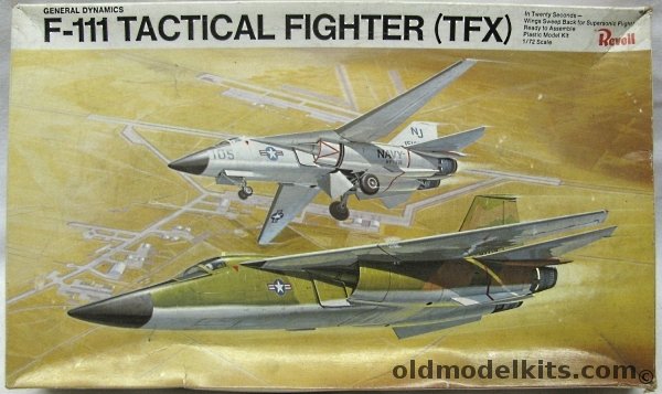 Revell 1/72 F-111B or F-111A TFX - Tactical Fighter Prototype, H208 plastic model kit